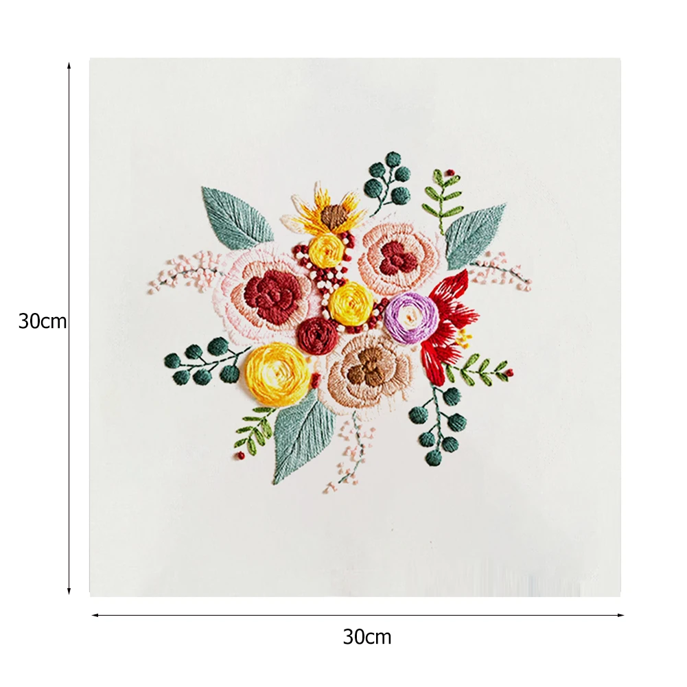 

DIY Present Cross Stitch Kit Stamped Blossom Patterns Embroidery Needlework Interior Decoration Cross Stitch Set Gift