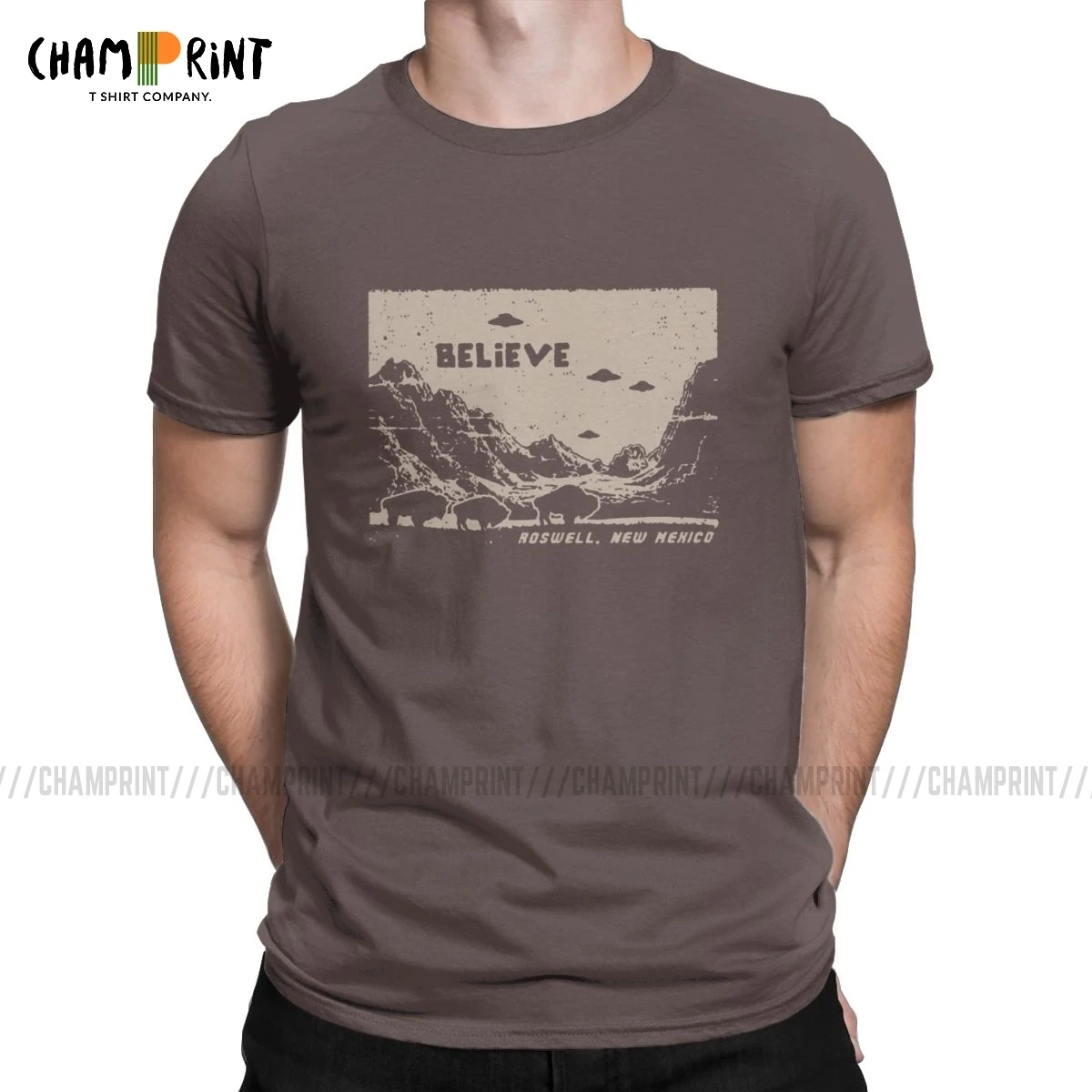 Винтажная Мужская футболка с летающей тарелкой UFO футболки из чистого хлопка I Want