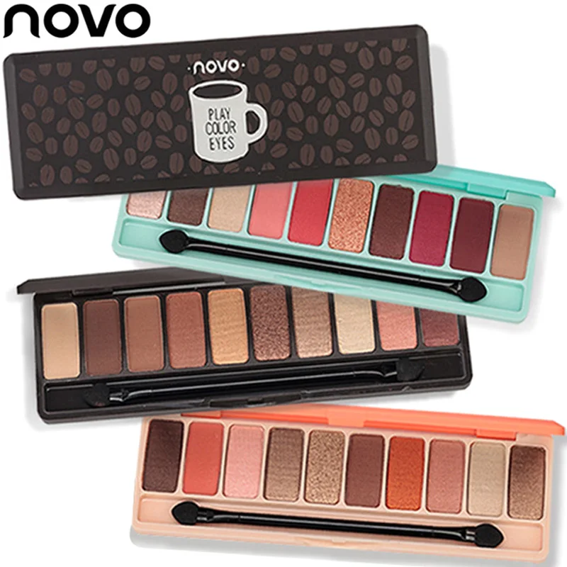 Палитра теней для век 10 цветов матовые нюдовые блестящие тени инструменты