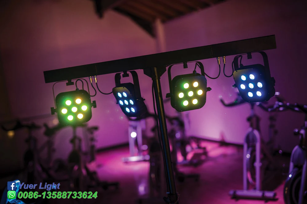 2 шт./лот RGBA/W 4в1 светодиодный 4X7X10 Вт Par Световые наборы DMX512 DJ прожектор для