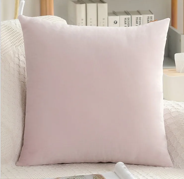 light pink Синий Розовый супер мягкий бархат декоративная подушка для дома обложка серый зеленый велюровая Подушка домашняя декоративная наволочка 30x50 см - Цвет: light pink
