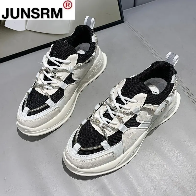 2021 New Fashion Women's Shoes Comfortable Breathable Mesh Casual Shoes Spring Women's Lace-up Non-slip Wear-resistant Sneakers