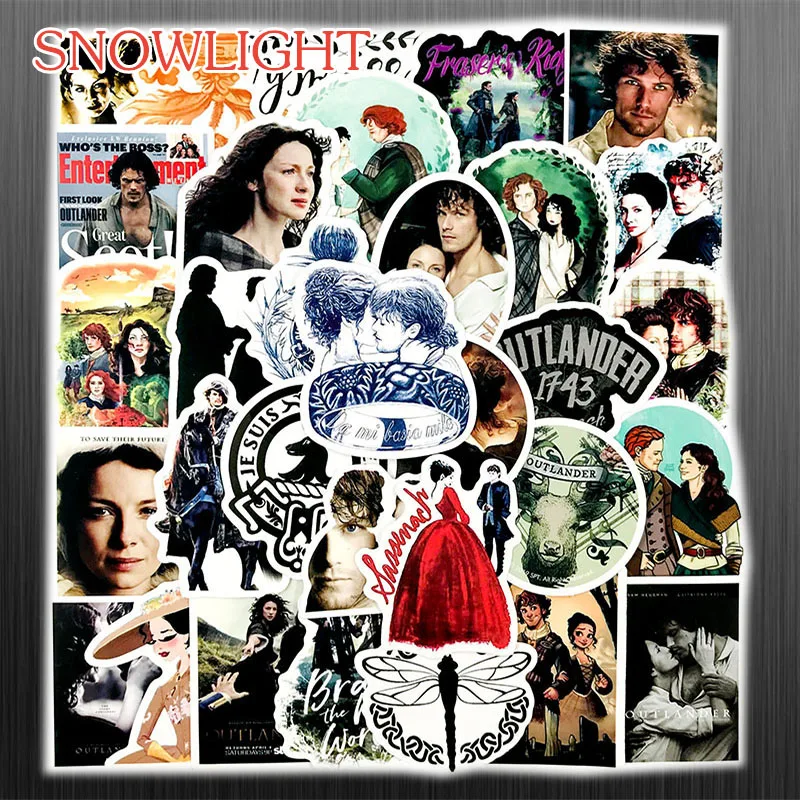 10/50 pcs/pack American TV series Outlander Season Waterproof Stickers For Luggage Skateboard Phone TOY Laptop Moto Guitar