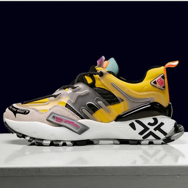 Новые мужские массивные кроссовки повседневная обувь на плоской подошве со