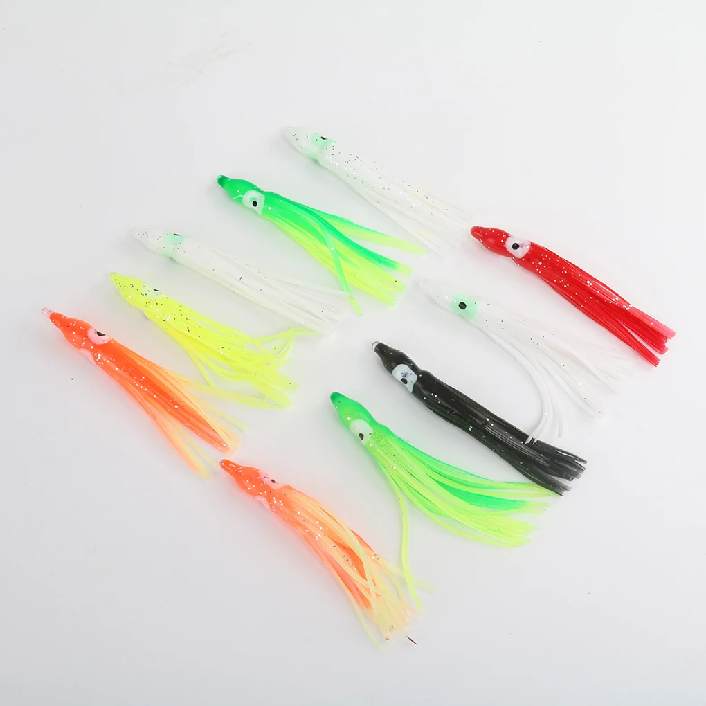 Светящиеся приманки 10 шт. 6 см ПВХ Мягкая приманка для кальмара приманка-осьминог