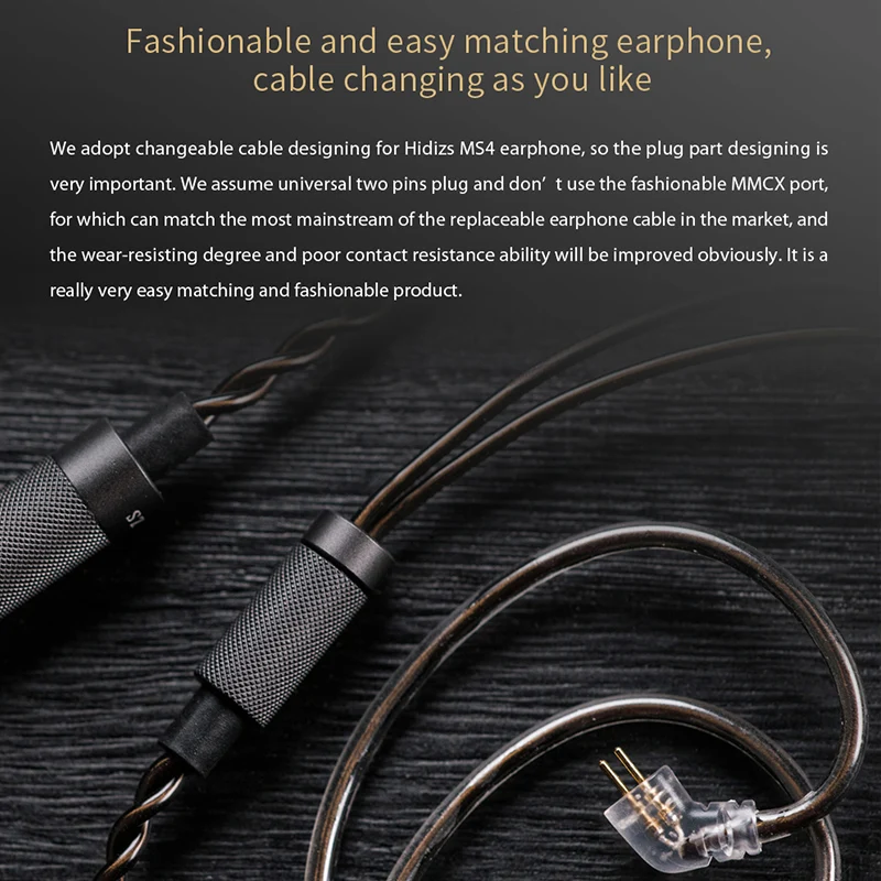 HIDIZS Русалка MS4 Hi Fi аудио 4 Гибридный Драйвер (3 Knowles BA + 1 DD) In Ear монитор IEM 2 Pin 0 78 мм