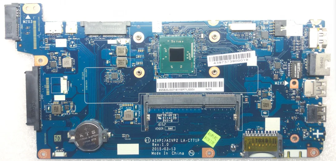AIVP1/AIVP2 LA-C771P материнская плата подходит для lenovo B50-10 100-15IBY материнская плата для ноутбука cpu N2840 DDR3 тестовая работа