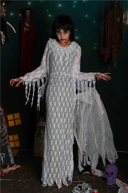 Костюм на Хэллоуин для женщин костюм вампира зомби призрак эльф невеста