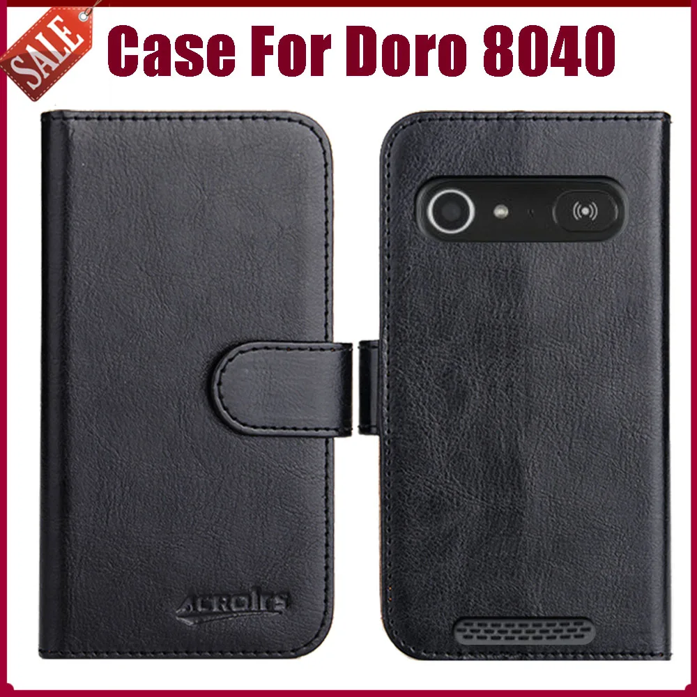 

Хит! Doro 8040, чехол 5 ", 6 видов цветов, флип, мягкий кожаный чехол-кошелек для телефона, чехол для Doro 8040, деловая сумка, отделения для карт