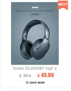 Somic SC2000BT высокое качество музыка стерео 5,0 Bluetooth беспроводной микрофон гарнитура+ проводной 3,5 мм аудио кабель Bluetooth гарнитура