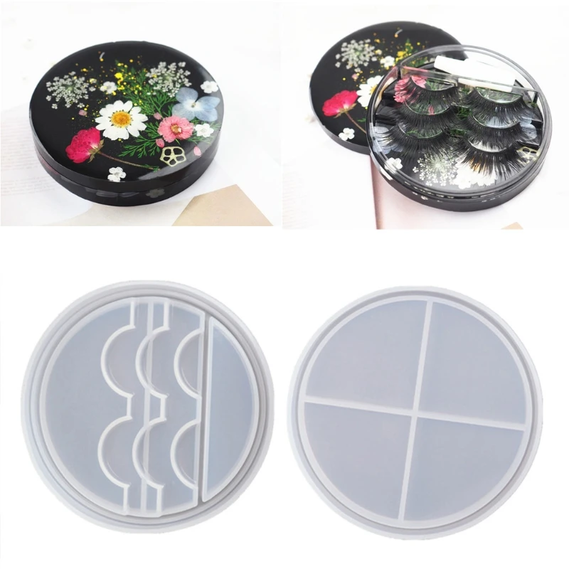 

Eyelashes Display Tray Resin Silicone Mold Cosmetic Care Container Resin Mold