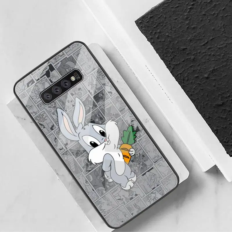 

Cartoon Bugs Bunny TweetyBird Daffy Duck Looney Tunes Phone Cover Tempered Glass For Samsung S7 S8 S9 S10 Plus Note 8 9 10 Plus