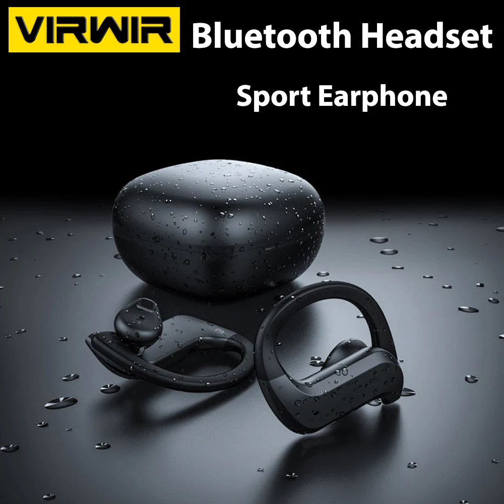 

Wireless Bluetooth 5.0 Earphones 9D HiFi Stereo Ear Hook Sports Handsfree Headset With Mic Waterproof Earbuds For Xiaomi Iphone