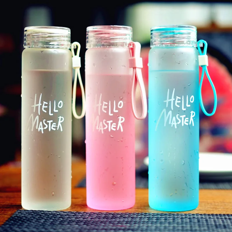 

Transparent Fashion Sport Water Bottle Simple Portable Eco Friendly Drink Bottle Glass Milk Botellas De Agua Waterbottle Ed50sp
