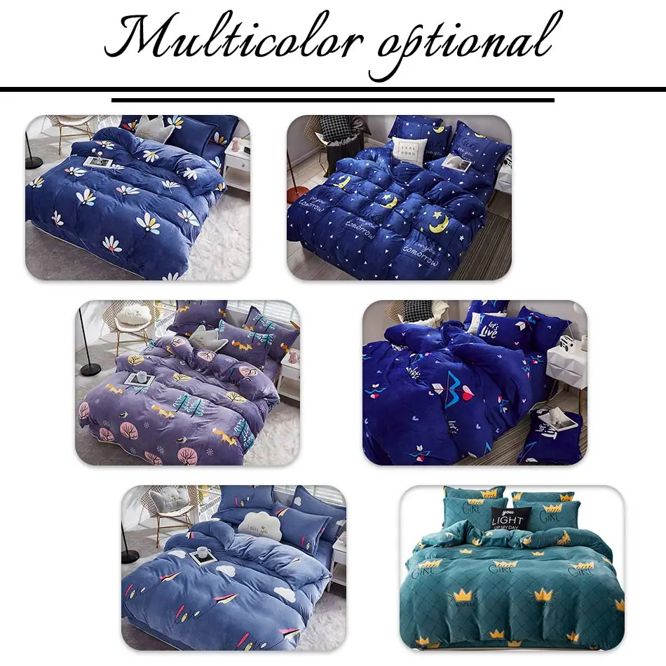 Фланелевый домашний комплект пододеяльников 1 шт. коралловый флисовый