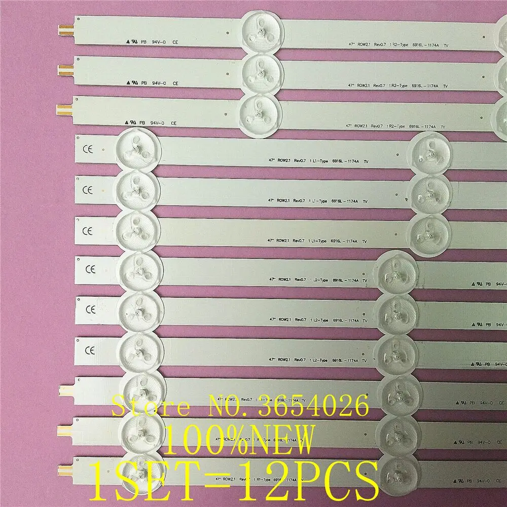 Светодиодная лента LG 47LN5400 CN LED лампа светодиодный дюймов 12 шт./компл. 6916L 1174A 1175A 1176A