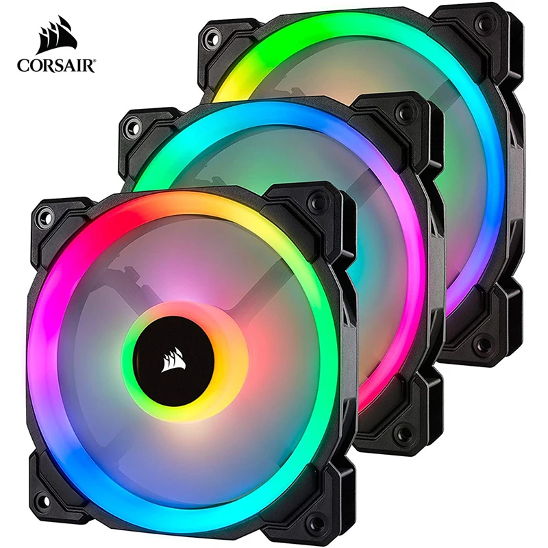 Corsair LL серия LL120 RGB 120 мм двойной светильник светодиодный PWM вентилятор 3