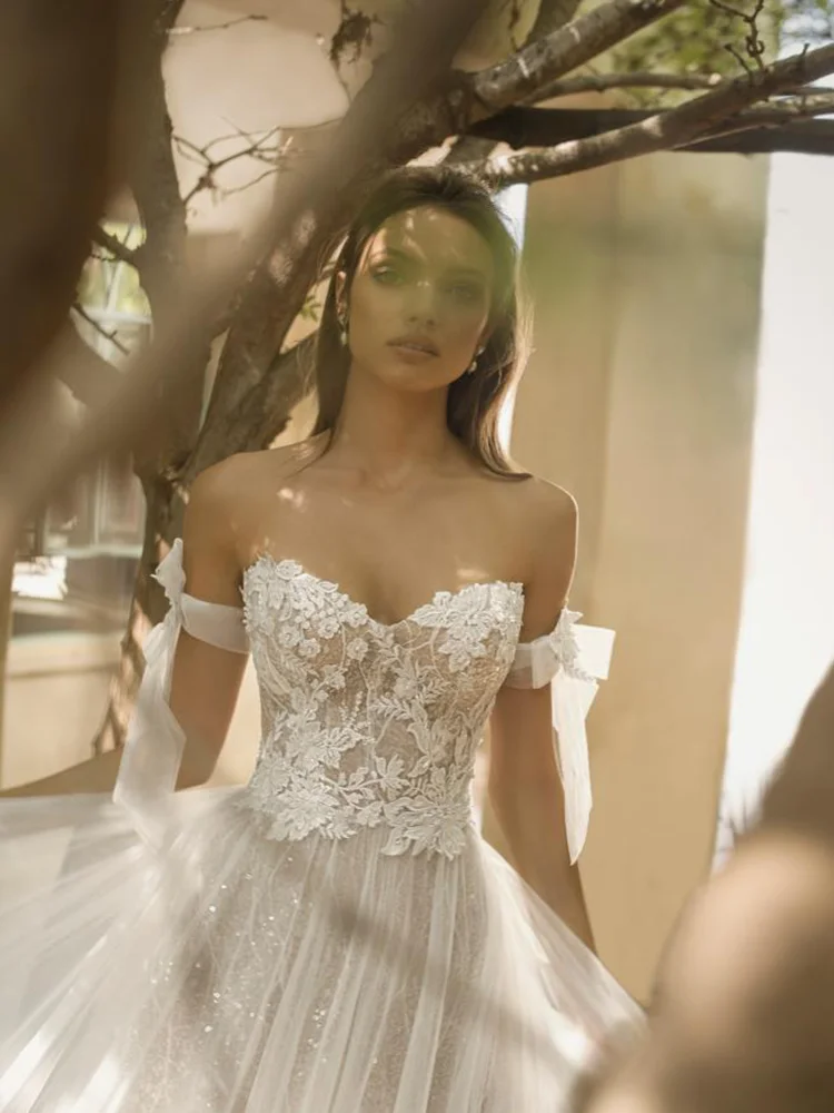 

Hi Shy Bride New simple wedding dress backless sleeveless design chiffon lace bride dresses princess dress plus size tailor-made