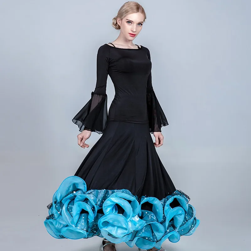 Женские юбки для танцев Одежда длинная стандартная юбка фламенко танцевальный