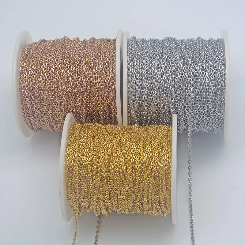 Цепочка для кабелей из нержавеющей стали 5 м/лот золотистая цепочка россыпью 1 мм 2