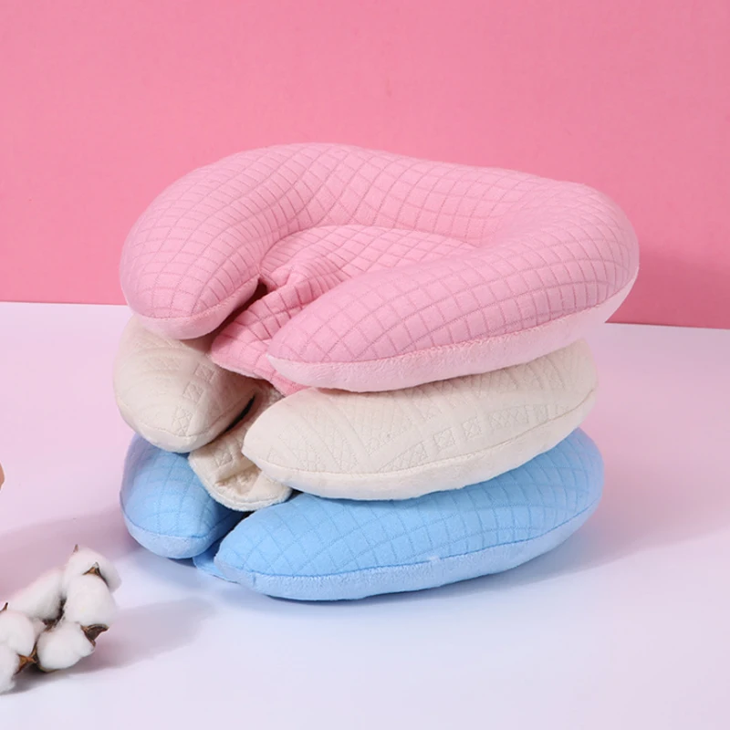 

Детская подушка из натурального хлопка, подушки для новорожденных, Детская Хлопковая Подушка с мультяшным рисунком, U-образная подушка для ...