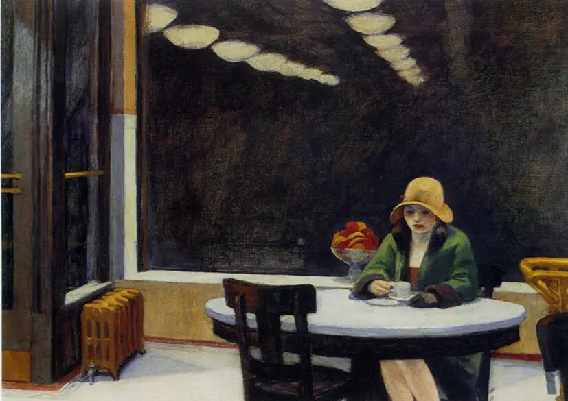 

Edward Hopper: Automat oil paintings canvas art Prints Wall Art For Living Room Bedroom Decor