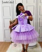 purple infant baby flower girls dress sleeveless tutu girls celebrity birthday dresses lace applique custom