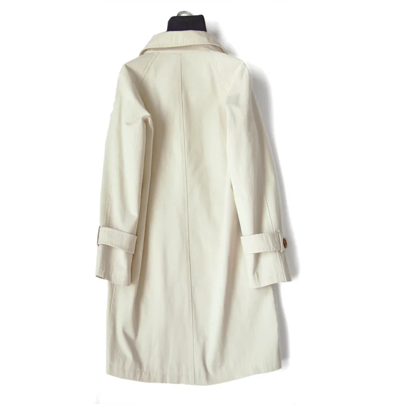 Элегантный тренчкот хлопковое пальто Женское средней длины Осень зима 2019