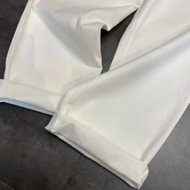 

2020 Summer New Metal Button Loose Single Oblique Bib Pants White Pants Women High Street One Shoulder Overall Black Trousers