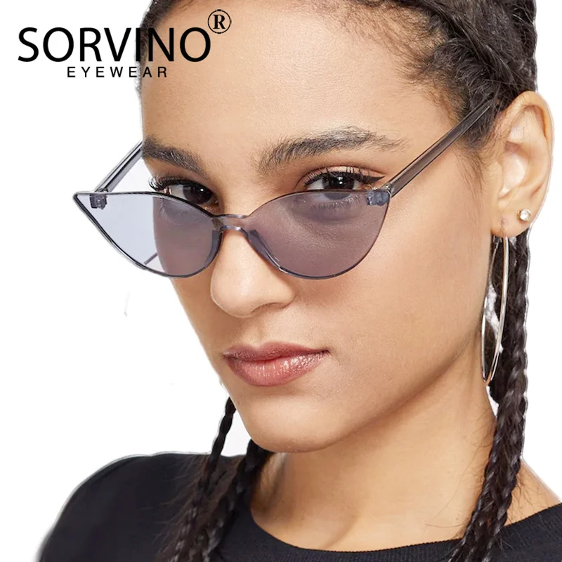 Женские солнцезащитные очки без оправы SORVINO дизайнерские кошачий глаз в стиле