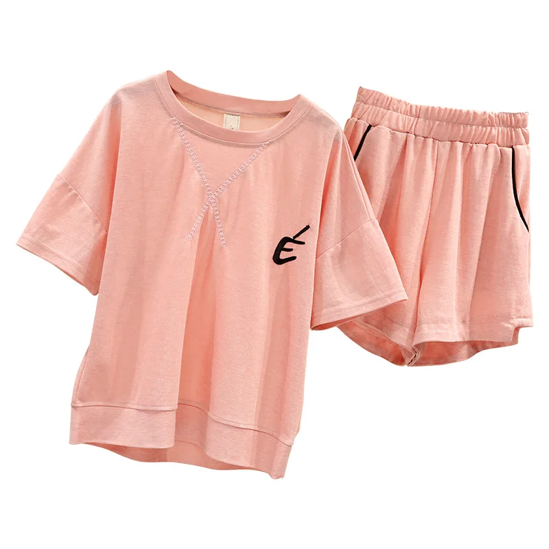 

Han edition ice silk suit children the new summer 2021 cuhk child girls summer two-piece brim short-sleeved pants