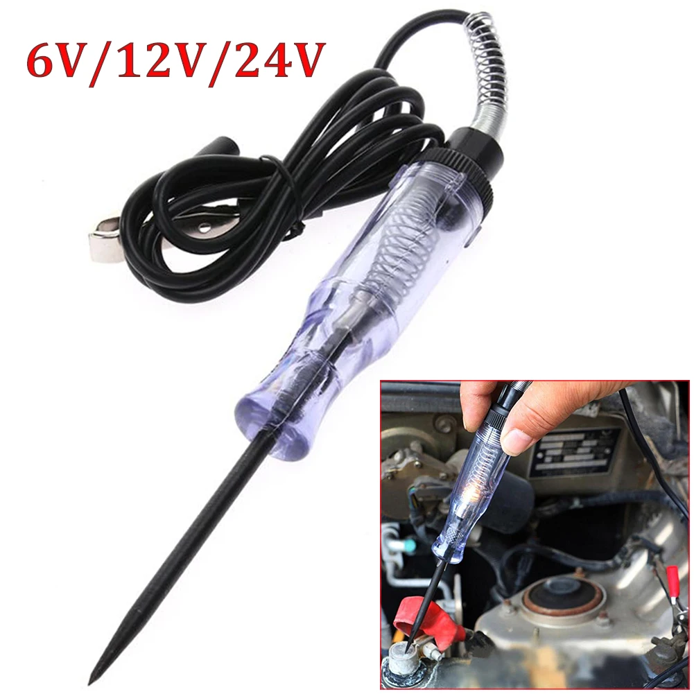 

1Pc Car Voltage Circuit Tester 6V/12V/24V DC System Probe Continuity Auto Test Light Lamp Voltage Test Pen Detector Coppe