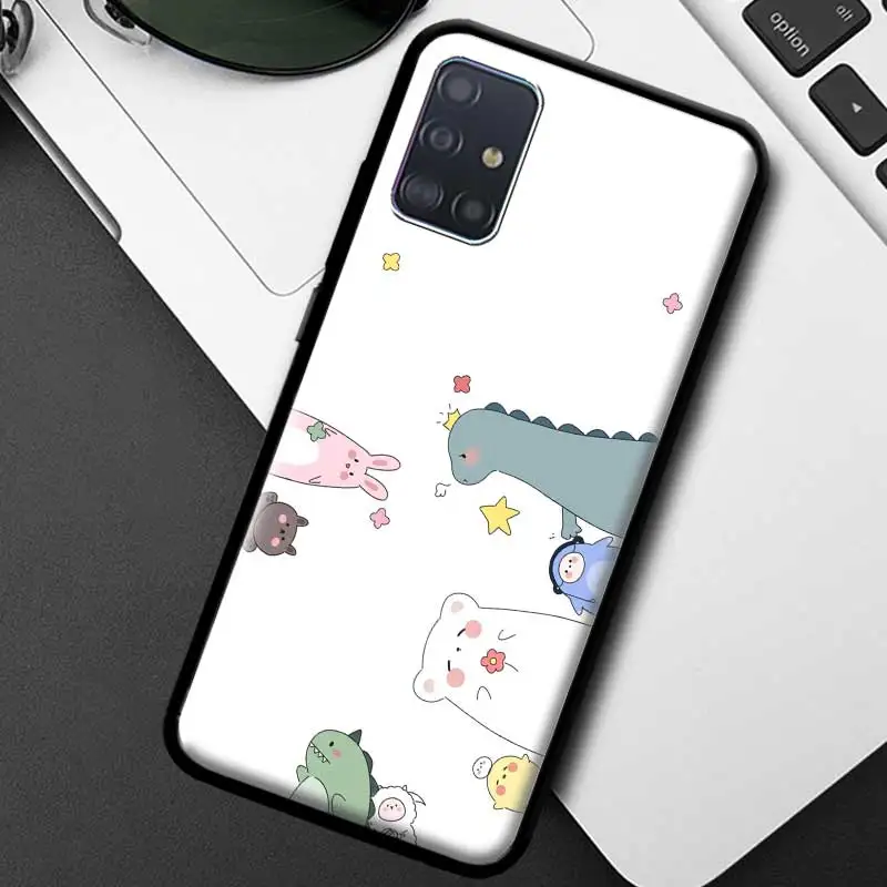 

Cartoon cute dinosaur Phone Case For Samsung Galaxy A71 A31 A21 A51 A50 A70 A41 A40 A30 A20s A10e Back Cover Coque luxury Capa