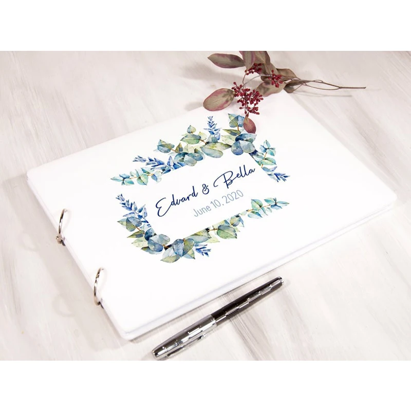 Индивидуальная Свадебная Гостевая книга альтернатива зелени ботанический