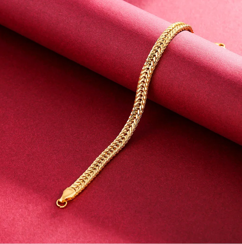 Удивительная цена стильный браслет цепочка из нержавеющей стали Silverly Бали Foxtail