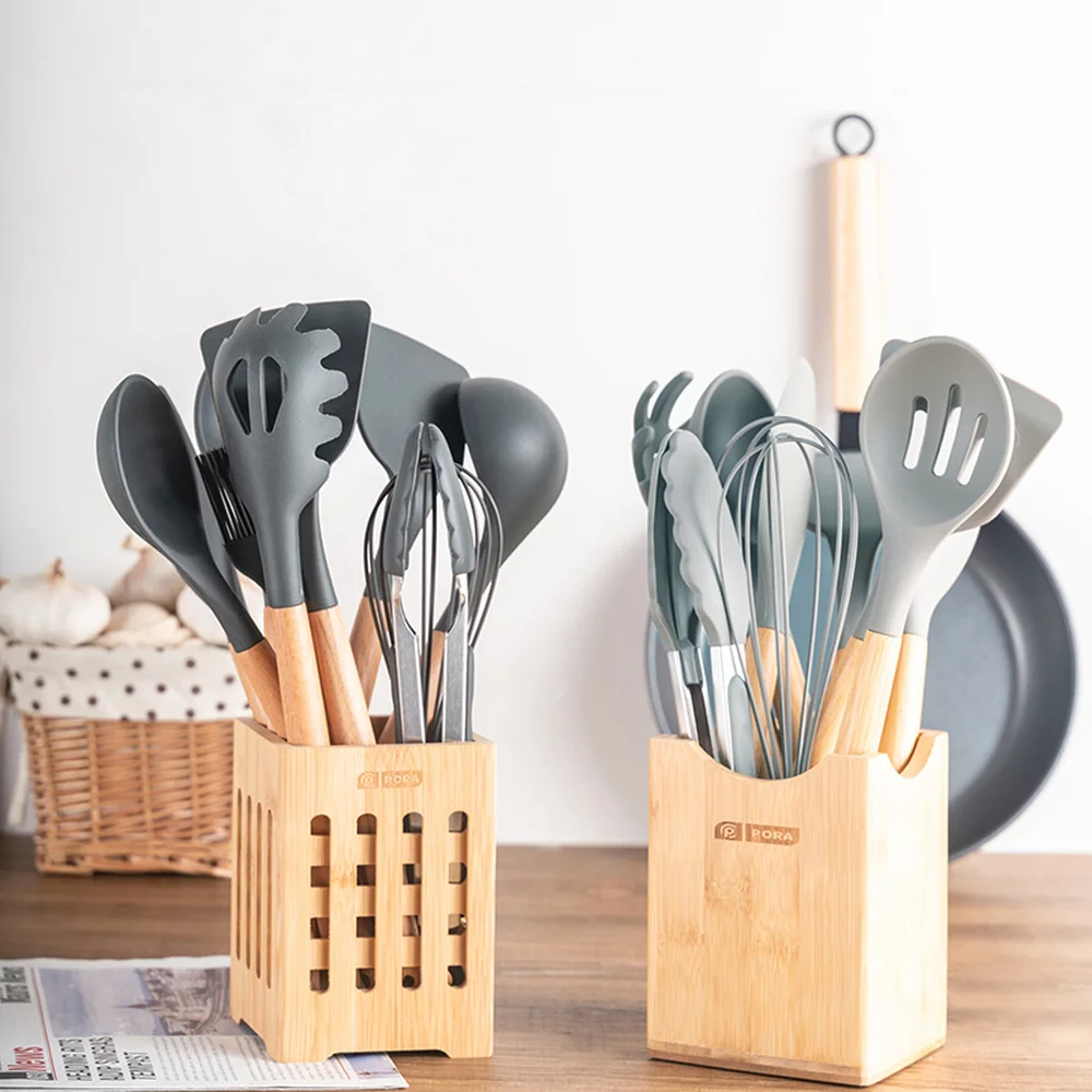 Силиконовый кухонный набор кухонная утварь 9/12 шт антипригарный шпатель +набор