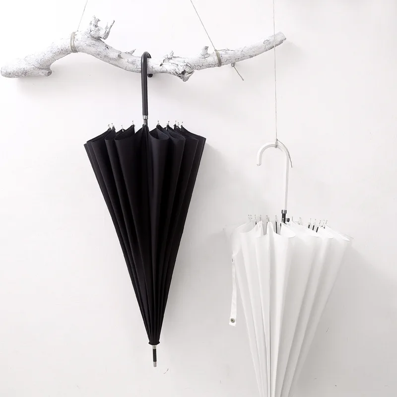 Простой 16K прямой зонт однотонный японский маленький свежий Зонт с длинной