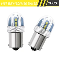 1pc 1157 bay15d 1156 ba15s auto led light white car accessories brake reversing bulb turn signal drl parking lamp 12v 6000k