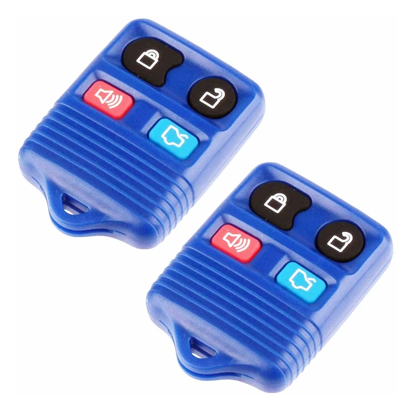 2 Pcs Replacement 4 Button Keyless Entry Remote Control Key Fob for Ford-Blue | Автомобили и мотоциклы
