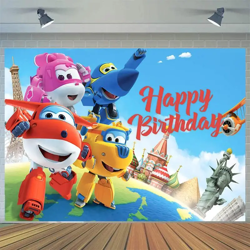 

Earth Blue Sky Super Wing Photography Backdrop Baby Shower Birthday Party Photo Background Vinyl Cake Table Decor Poster