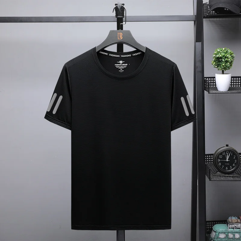 2021 летняя новая дышащая мужская футболка из ледяного шелка подходящая