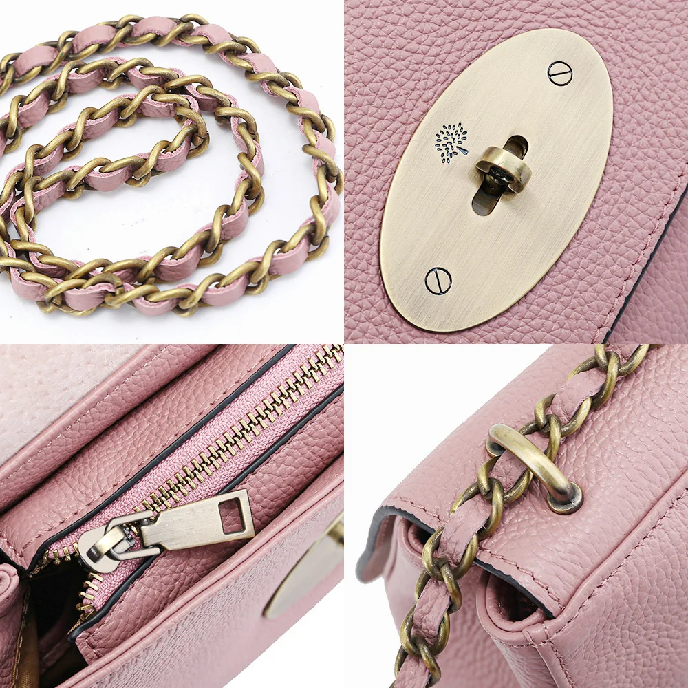 Женская сумка Zency из мягкой натуральной кожи на цепочке уличный Модный