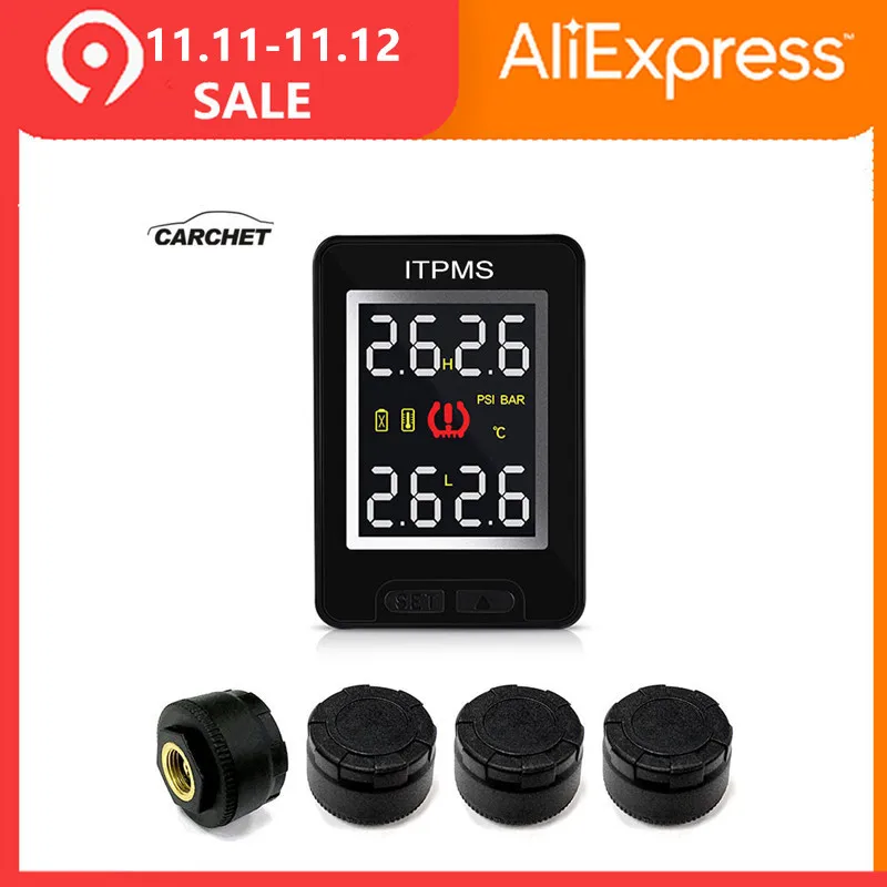 CARCHET Car TPMS Беспроводная система контроля давления в автошинах с 4 внешними