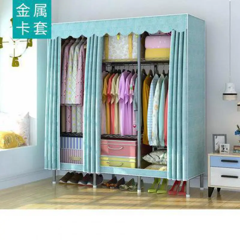 Простой тканевый гардероб из ткани нержавеющей стали толстая укрепленная