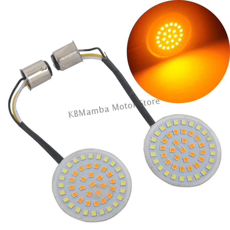

Motorcycles Pair 1157 LED Turn Signal &DRL LED Tail Running lights Bulbs For Harley Dyna Sportster Touring Softail Tri Glide