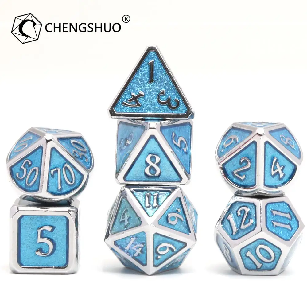 Набор Металлических Кубиков Chengshuo rpg кубиков из цинкового сплава для косплея
