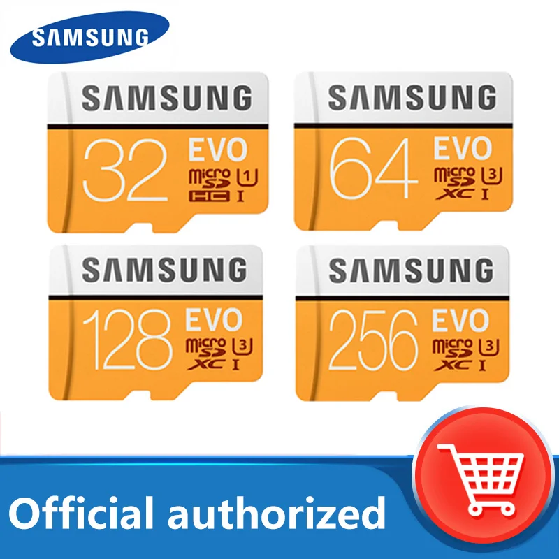 Samsung MicroSD карта 32 Гб 64 128 памяти UHS I 100 МБ/с./с EVO microSDHC SDXC класс 10 4K TF для смартфона