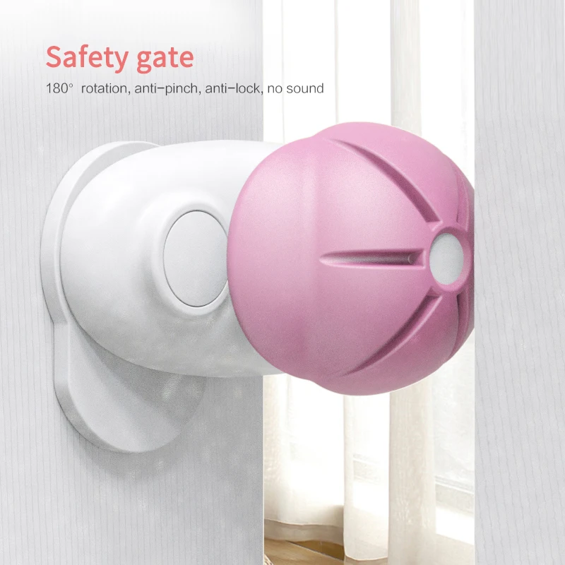 1Pcs Door Stopper Doorknob Wall Protection Children Door Stopper Holder Shockproof Door Crash Pad Children Finger Protecter