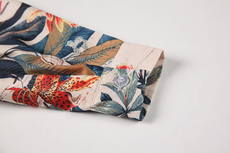 

2021 Autumn Loose Printed Long Sleeve Harajuku Shirt Women's Brown Top Fashion Shirts Tops For Women