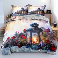 christmas duvet cover and pillowcases kingqueendouble quilt covers set 3d bedding sets 3 piece queen bed linen non shrink